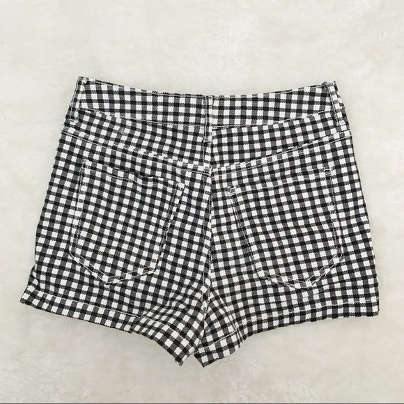 FOREVER 21 Gingham Denim Shorts - Picture 3 of 6